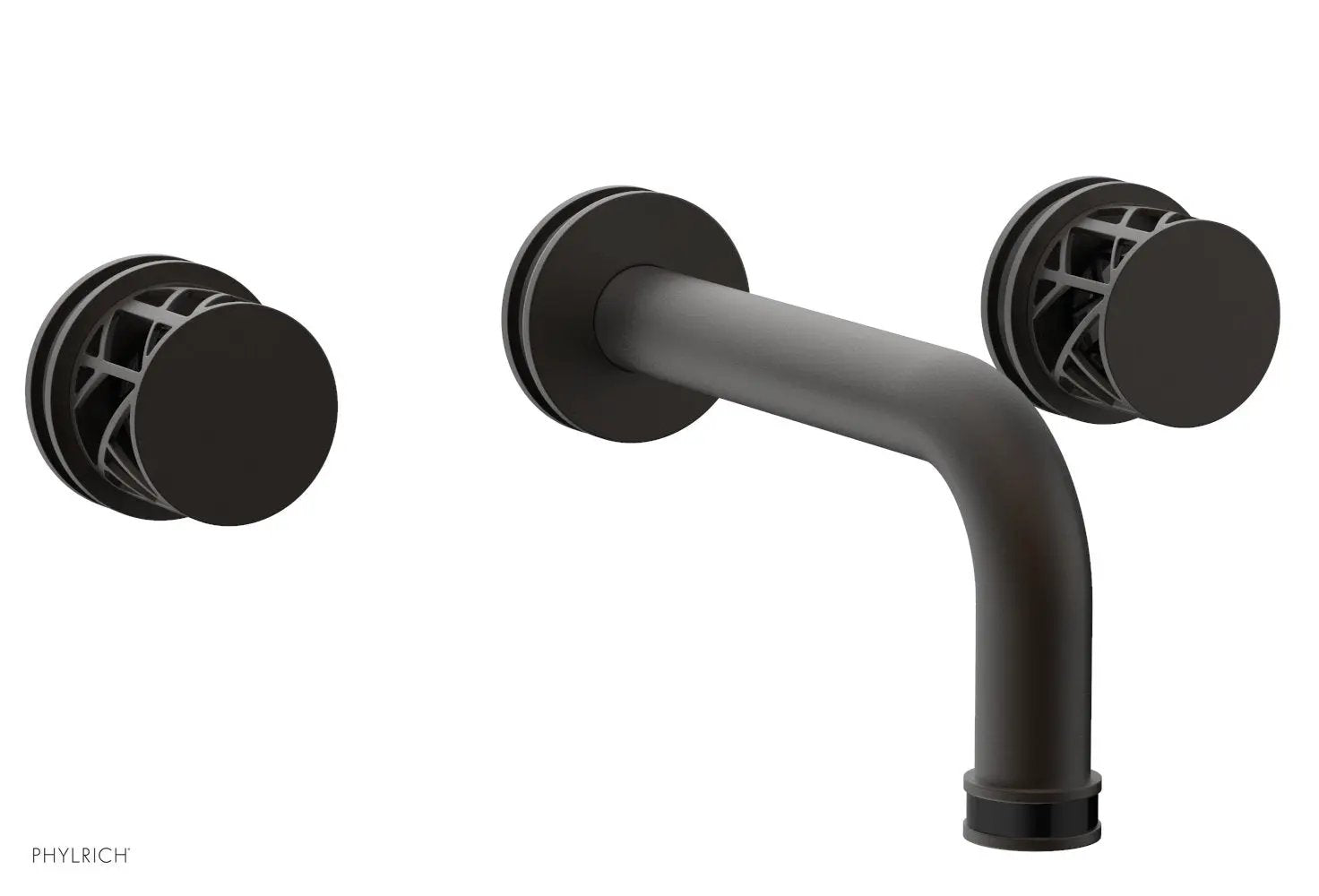 Phylrich JOLIE Wall Lavatory Set - Round Handles with "Black" Accents by Phylrich