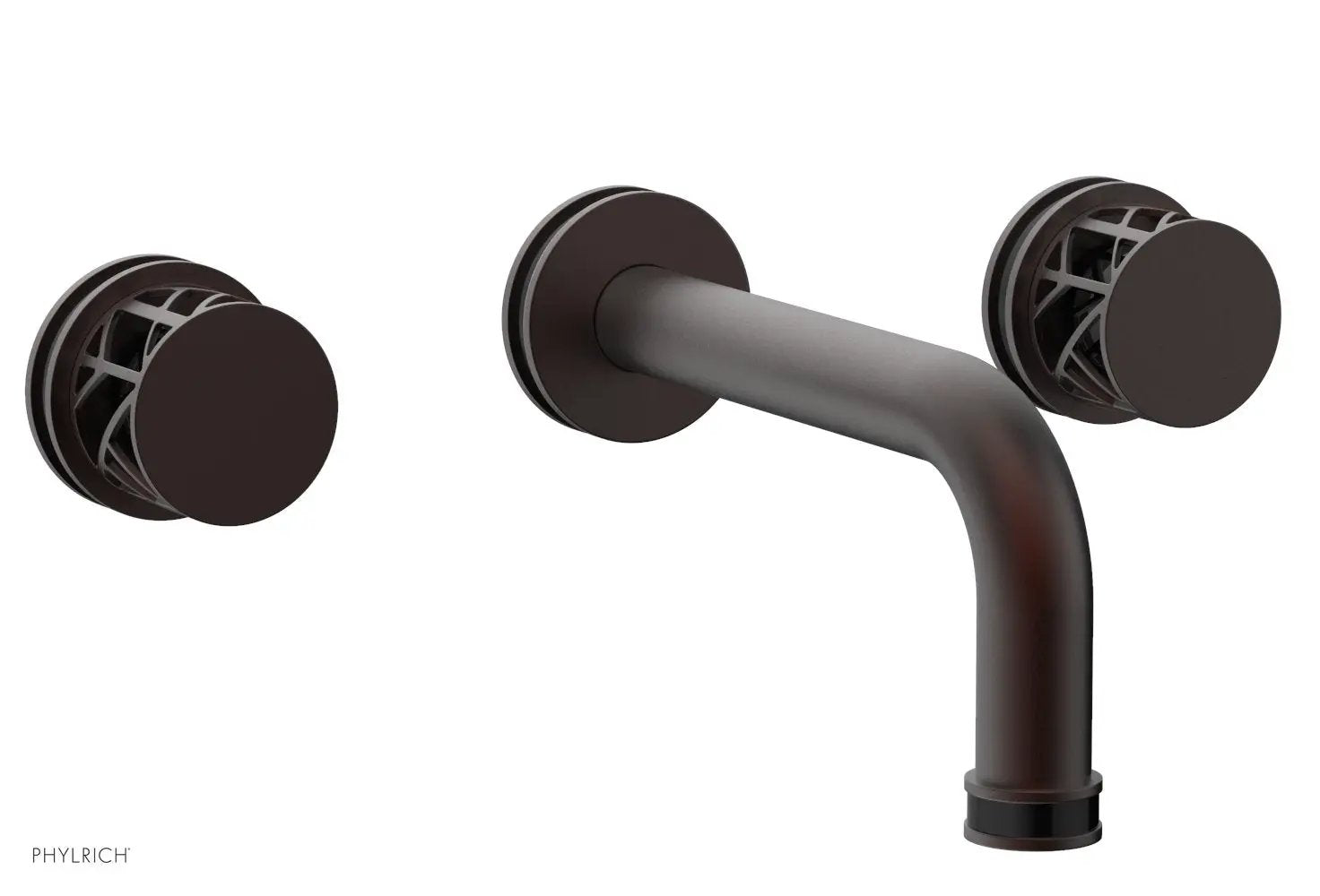 Phylrich JOLIE Wall Tub Set - Round Handles with "Black" Accents by Phylrich