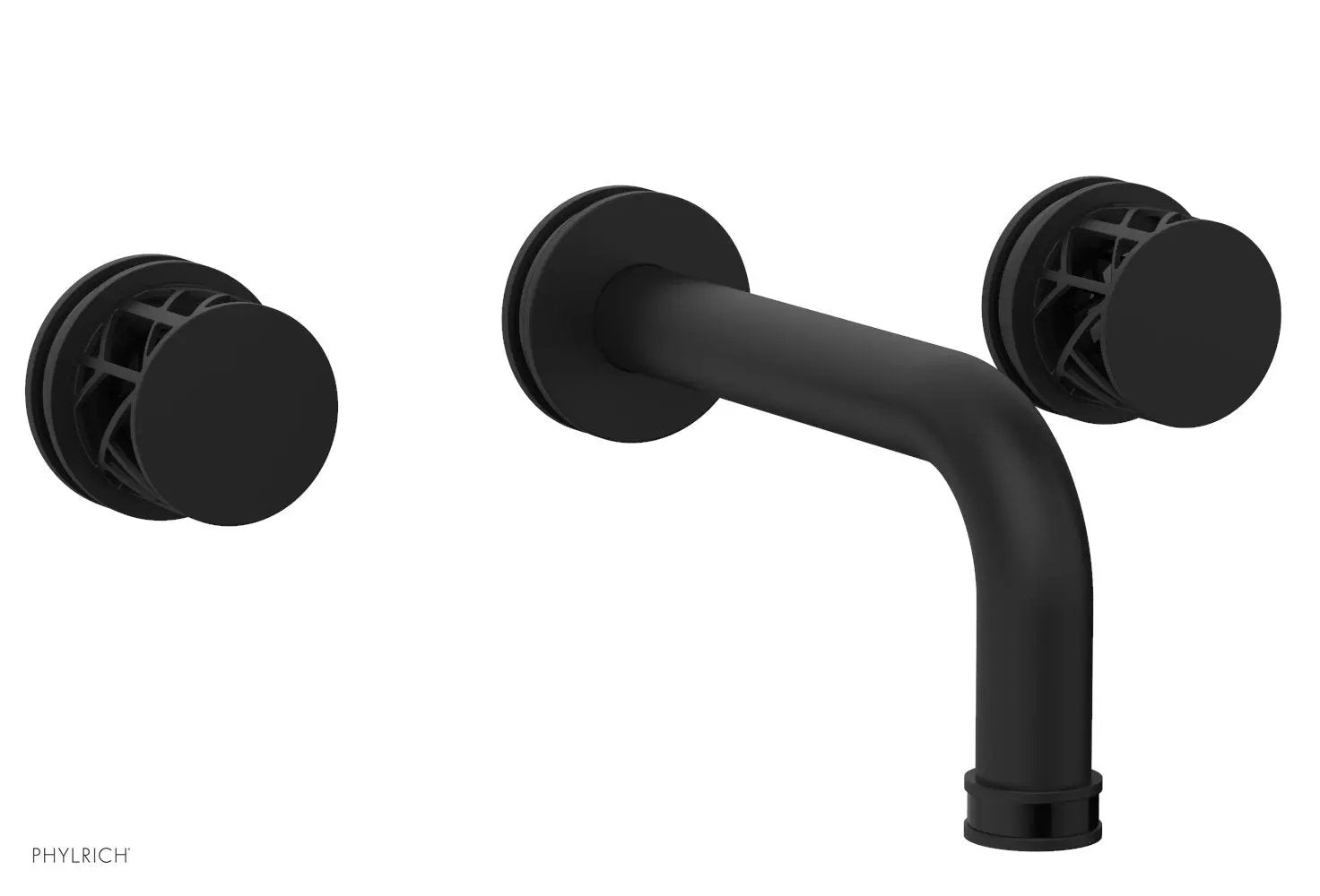 Phylrich JOLIE Wall Tub Set - Round Handles with "Black" Accents by Phylrich