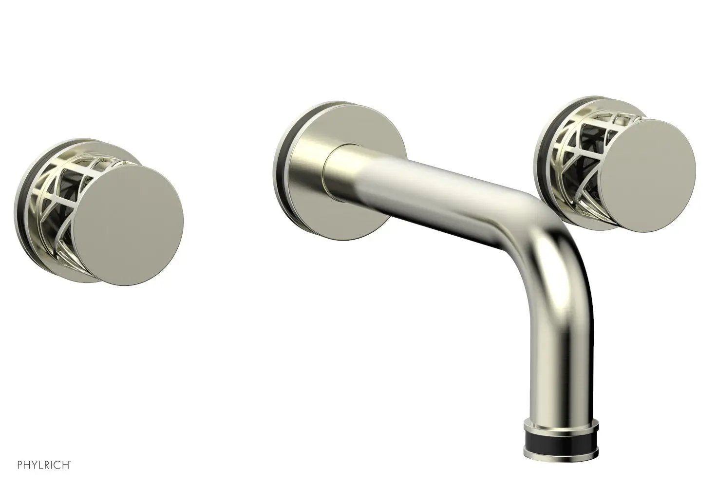 Phylrich JOLIE Wall Tub Set - Round Handles with "Black" Accents by Phylrich