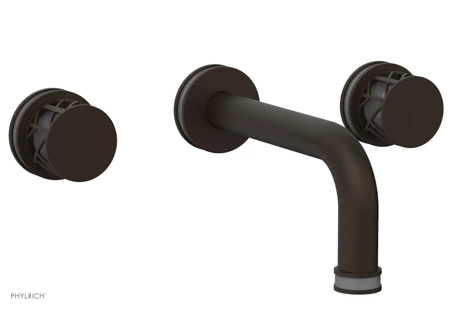 Phylrich JOLIE Wall Tub Set - Round Handles with "Grey" Accents by Phylrich