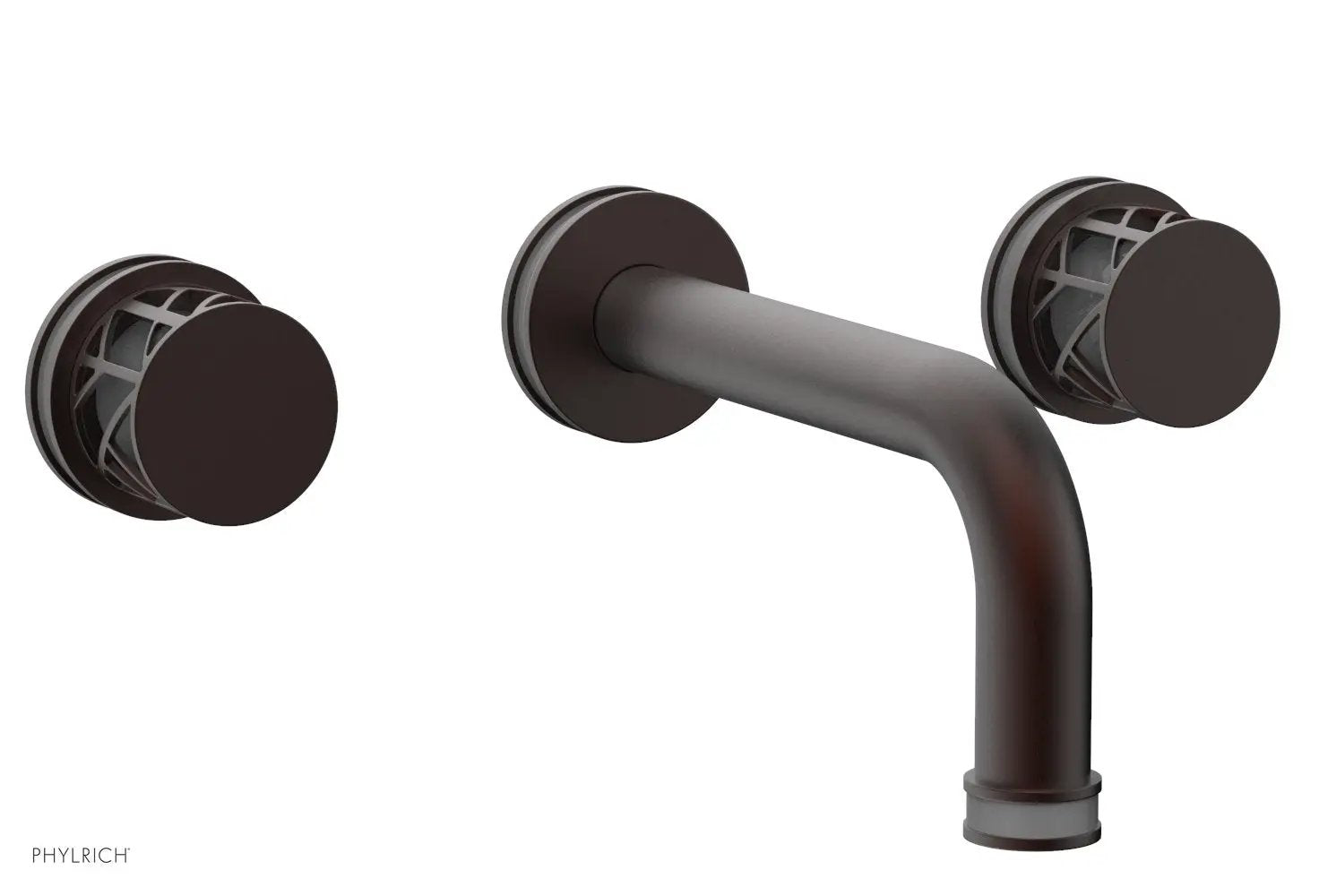 Phylrich JOLIE Wall Lavatory Set - Round Handles with "Grey" Accents by Phylrich