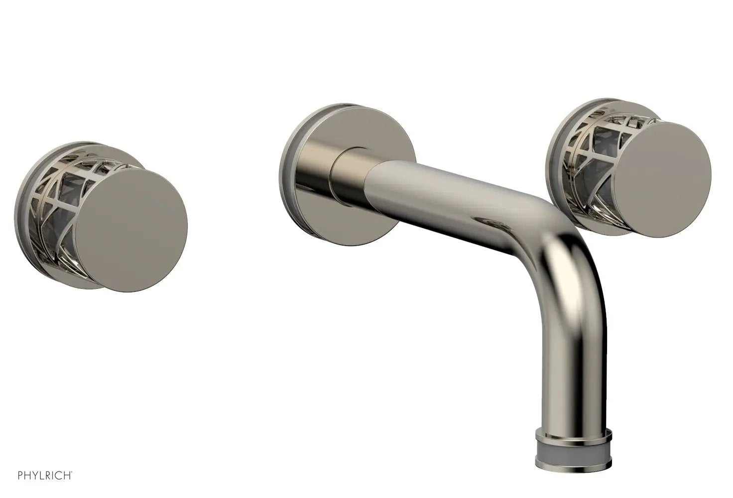 Phylrich JOLIE Wall Tub Set - Round Handles with "Grey" Accents by Phylrich