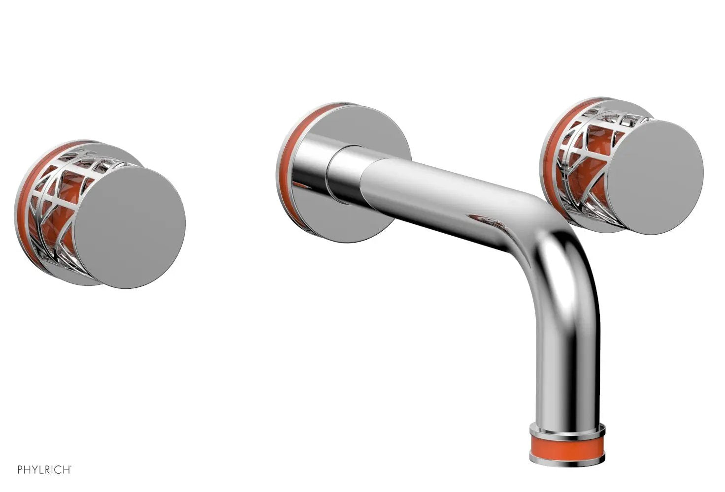 polished chrome lavatory set