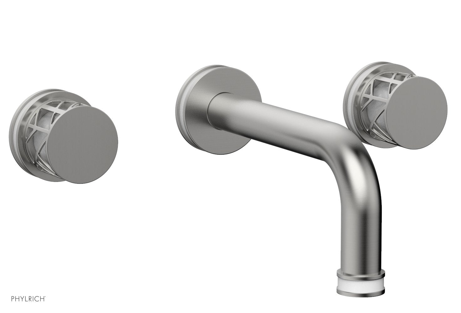 Phylrich JOLIE Wall Tub Set - Round Handles with "White" Accents by Phylrich