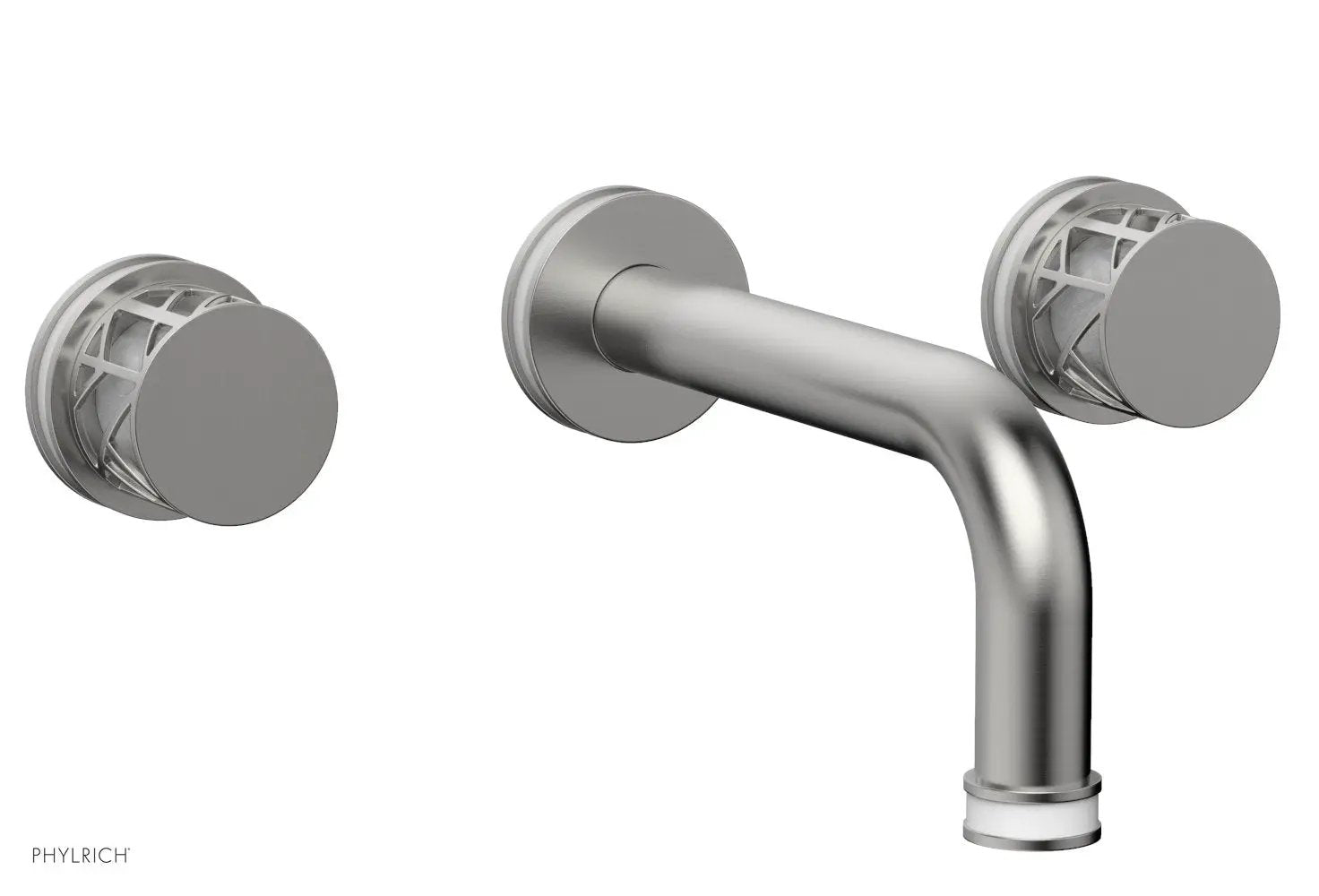 Phylrich JOLIE Wall Lavatory Set - Round Handles with "White" Accents by Phylrich