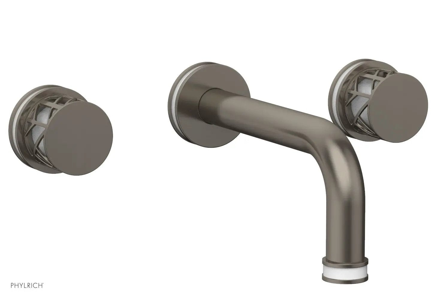 Phylrich JOLIE Wall Lavatory Set - Round Handles with "White" Accents by Phylrich