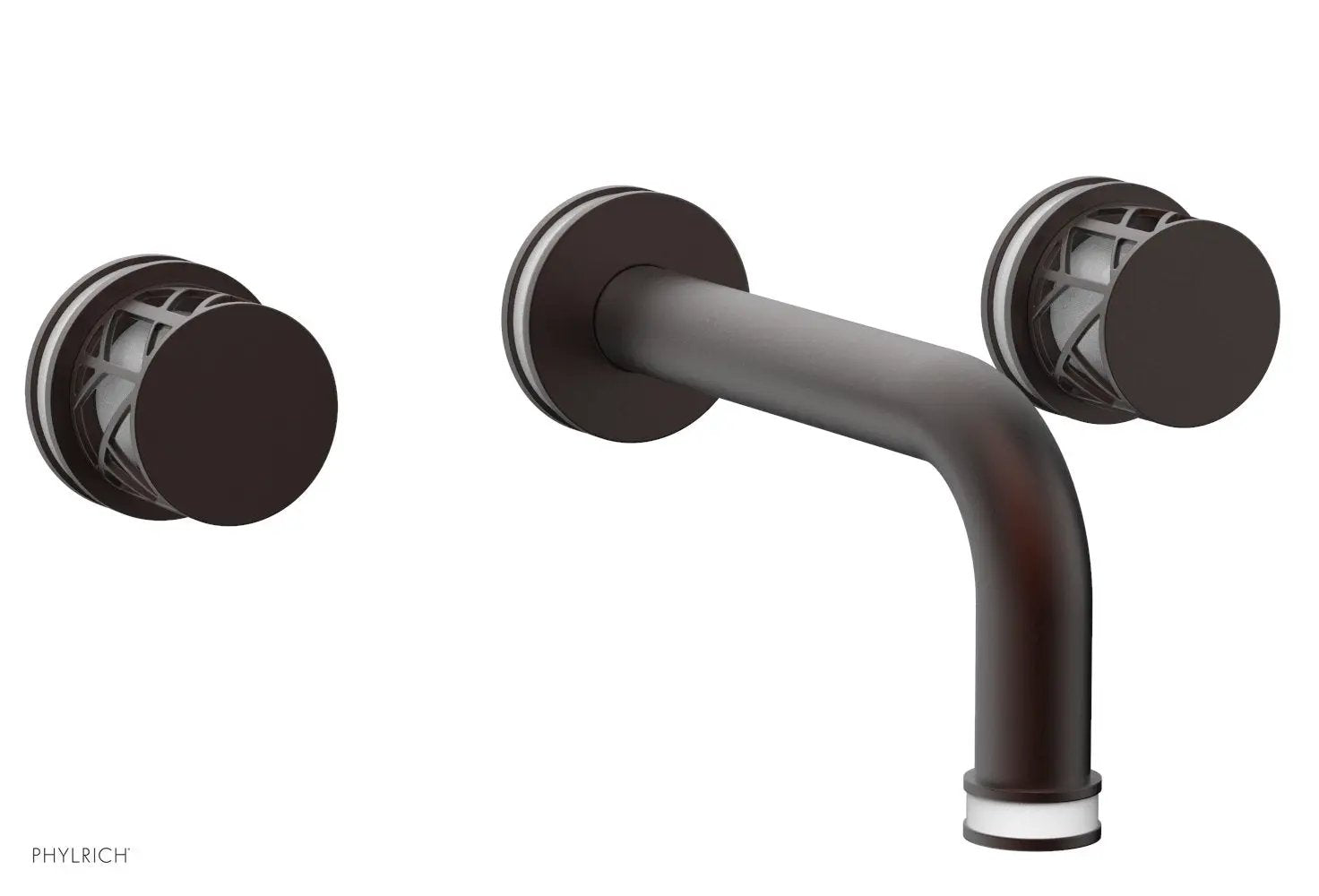 Phylrich JOLIE Wall Lavatory Set - Round Handles with "White" Accents by Phylrich