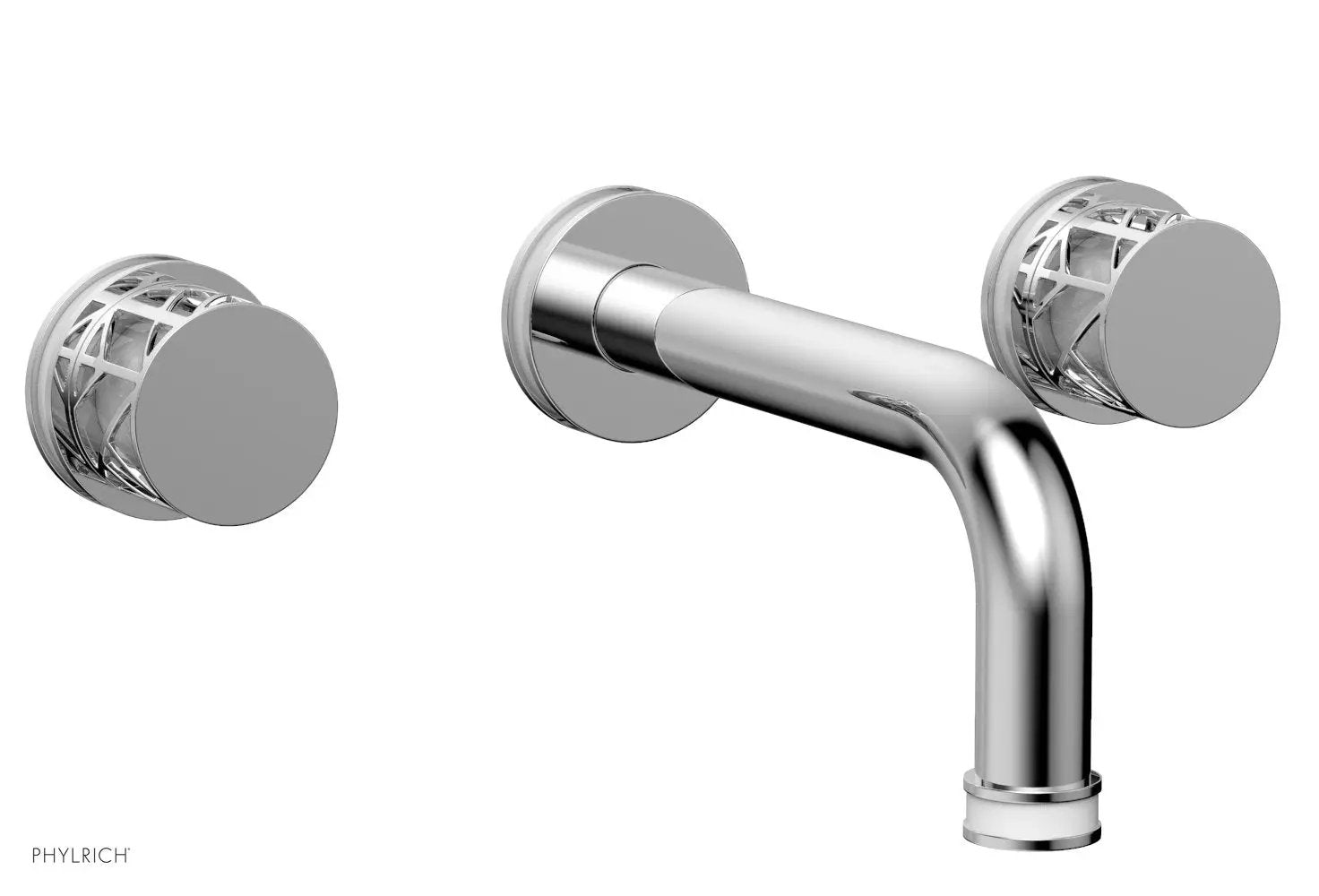 polished chrome lavatory set
