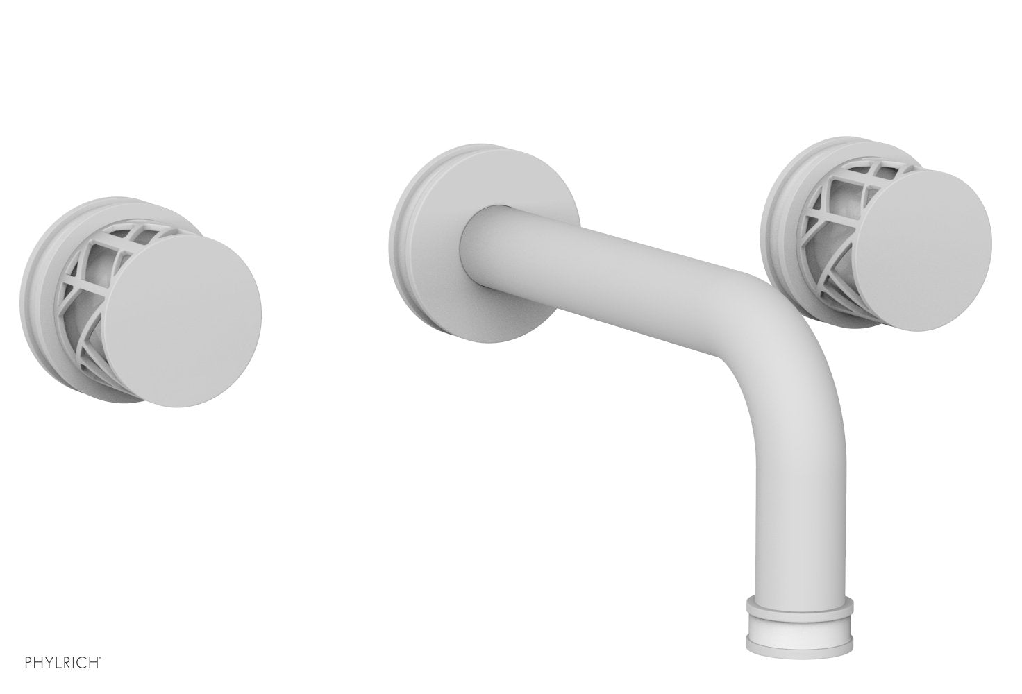 Phylrich JOLIE Wall Tub Set - Round Handles with "White" Accents by Phylrich