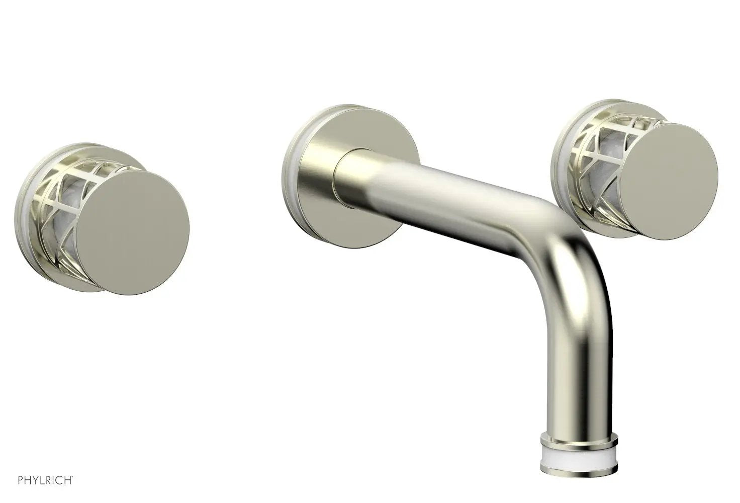 Phylrich JOLIE Wall Tub Set - Round Handles with "White" Accents by Phylrich