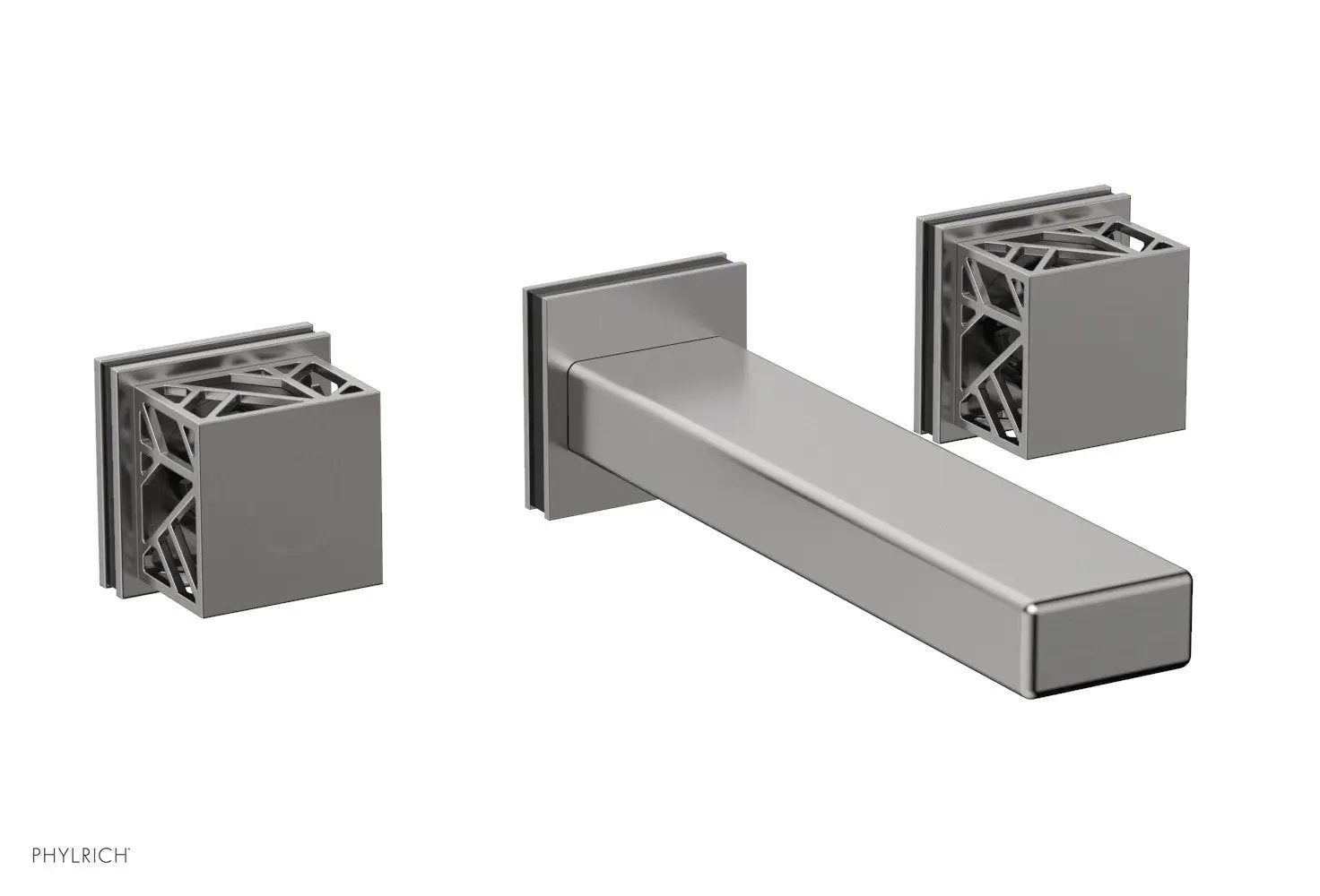 Phylrich JOLIE Wall Tub Set - Square Handles with "Black" Accents by Phylrich