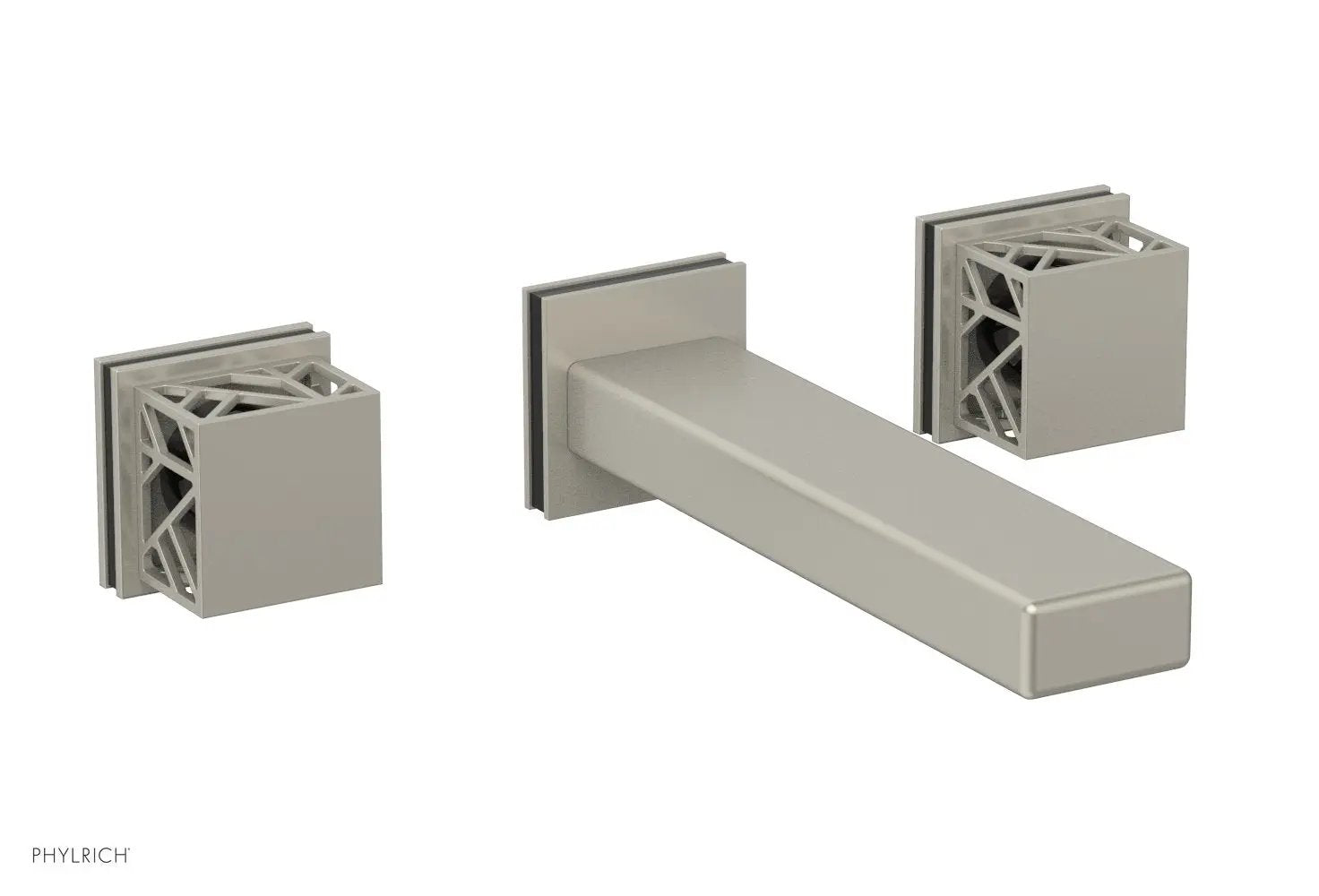 Phylrich JOLIE Wall Tub Set - Square Handles with "Black" Accents by Phylrich