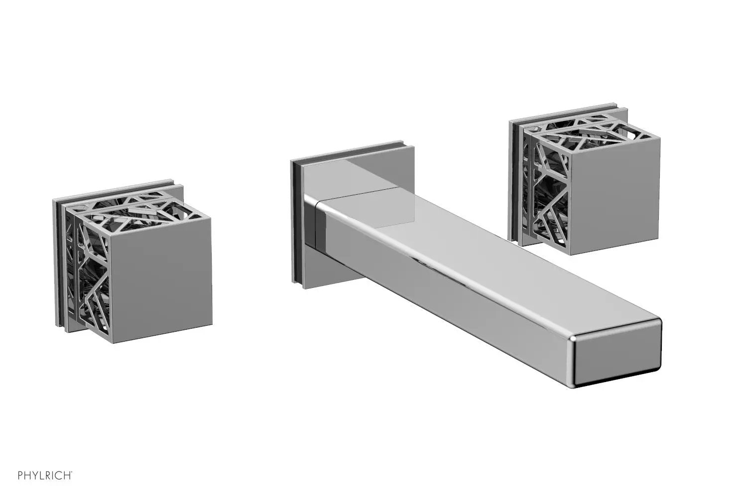 polished chrome lavatory set