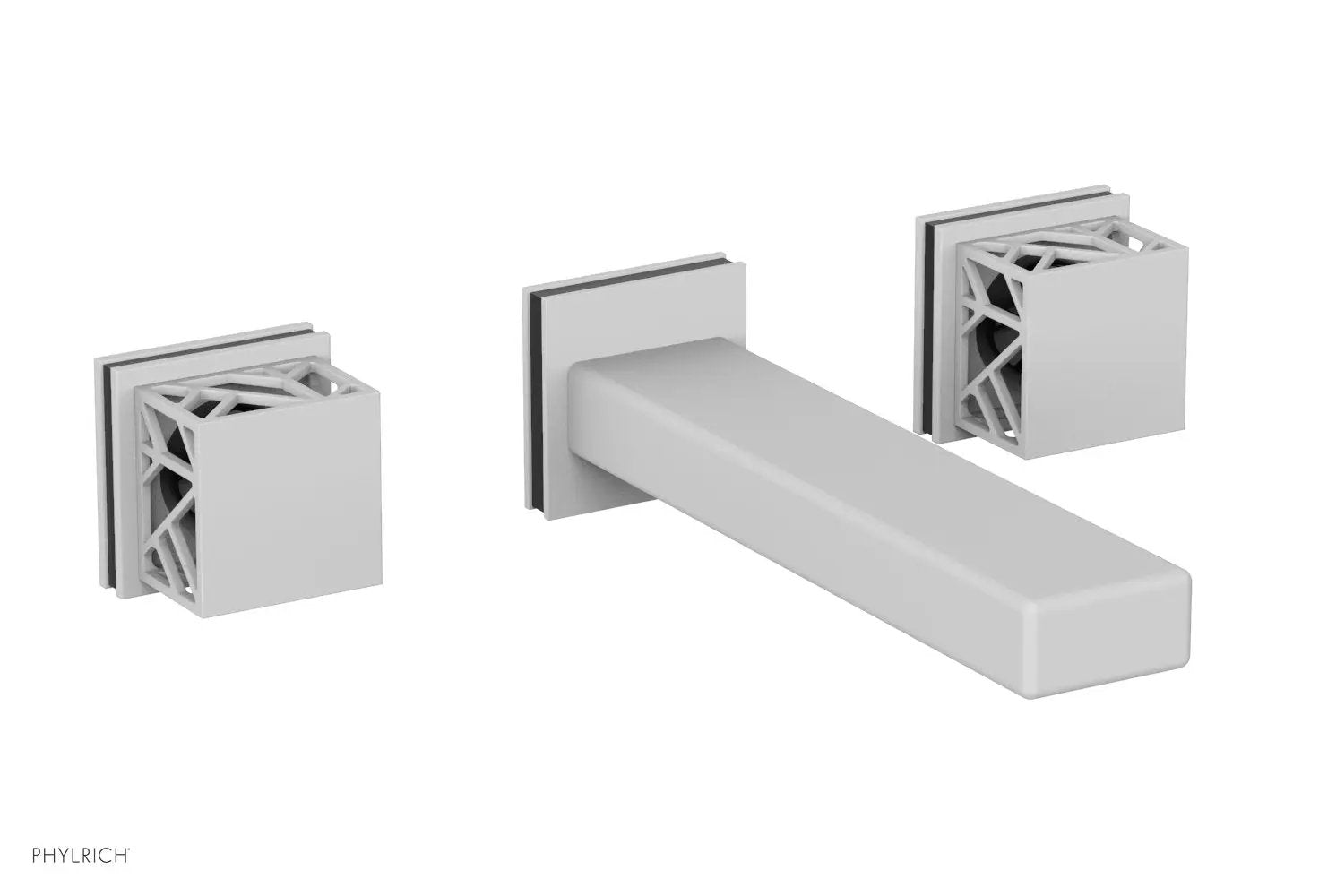 Phylrich JOLIE Wall Tub Set - Square Handles with "Black" Accents by Phylrich