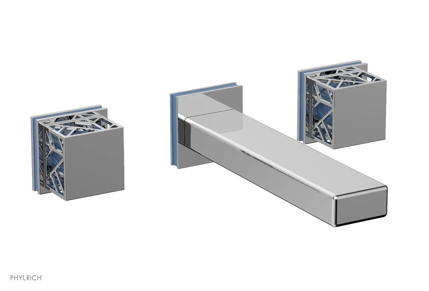 polished chrome lavatory set