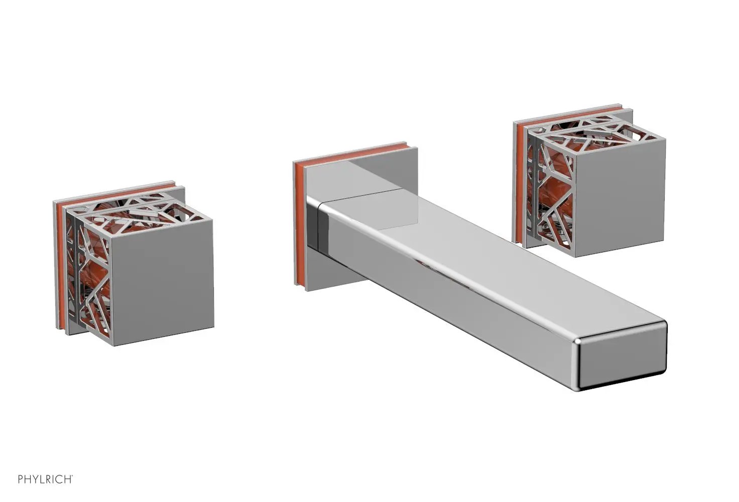 polished chrome lavatory set