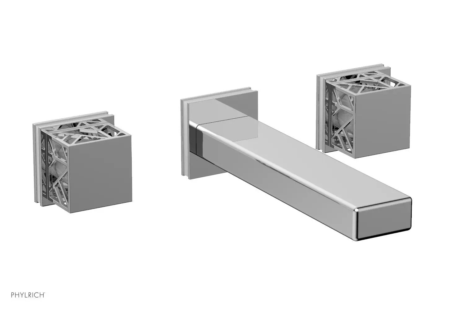 polished chrome lavatory set