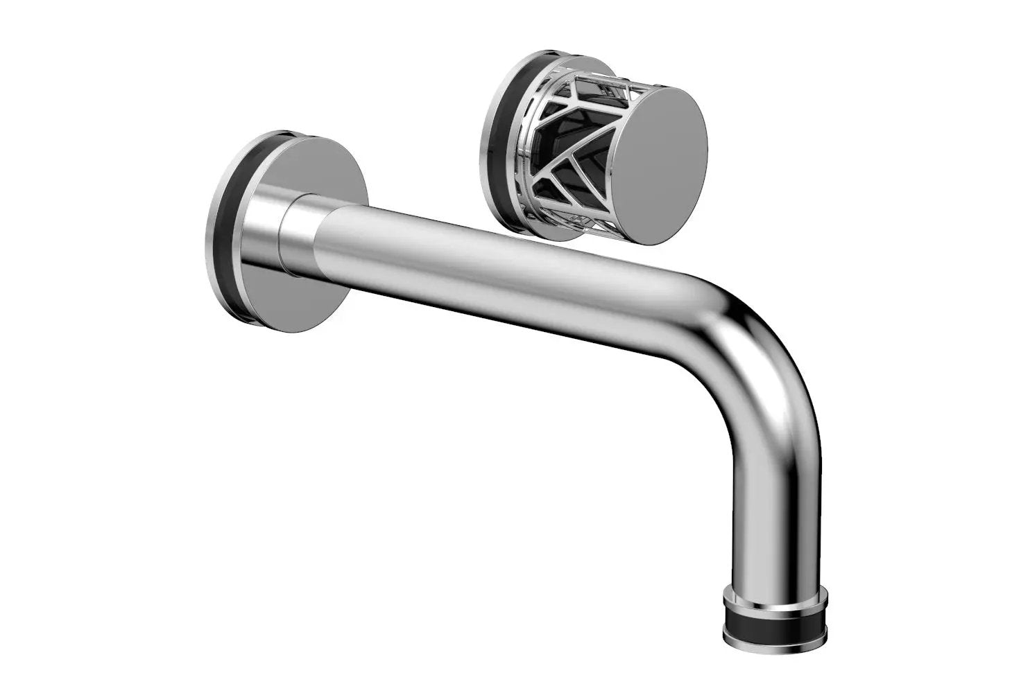 polished chrome lavatory set