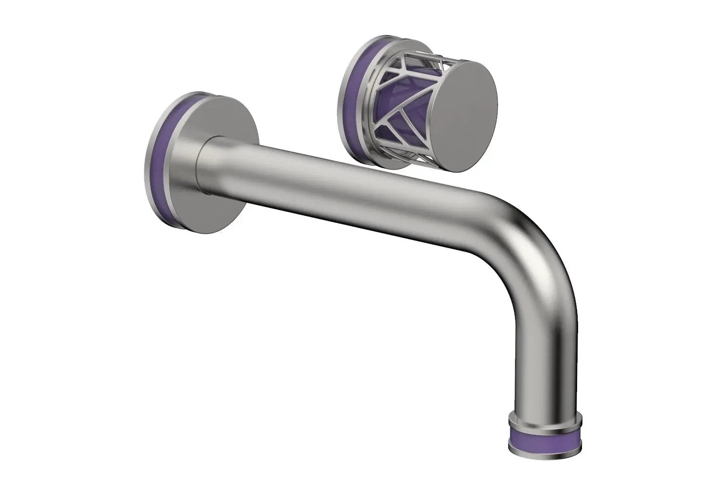 Phylrich JOLIE Single Handle Wall Lavatory Set - Round Handle "Purple" Accents by Phylrich