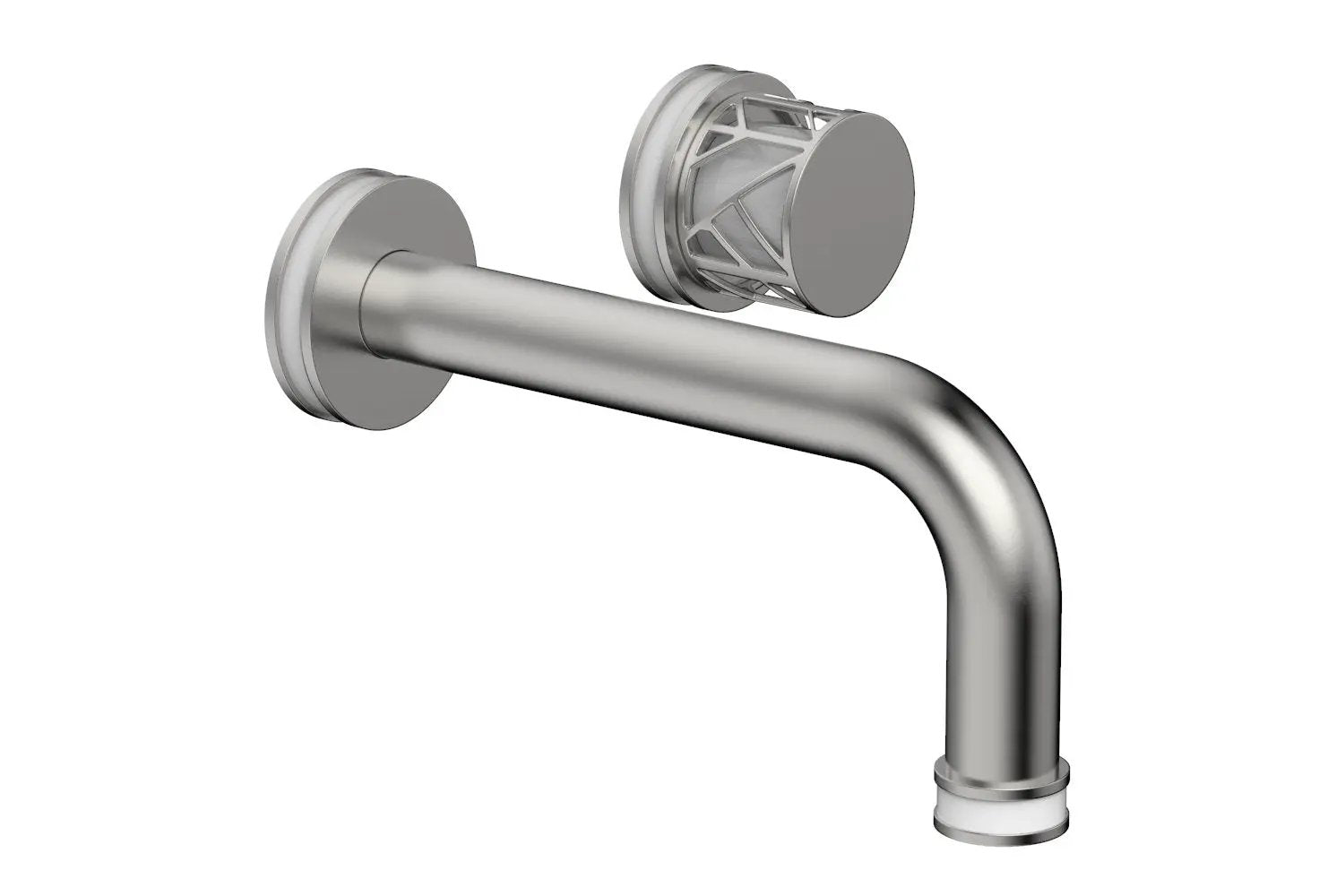 Phylrich JOLIE Single Handle Wall Lavatory Set - Round Handle "White" Accents by Phylrich