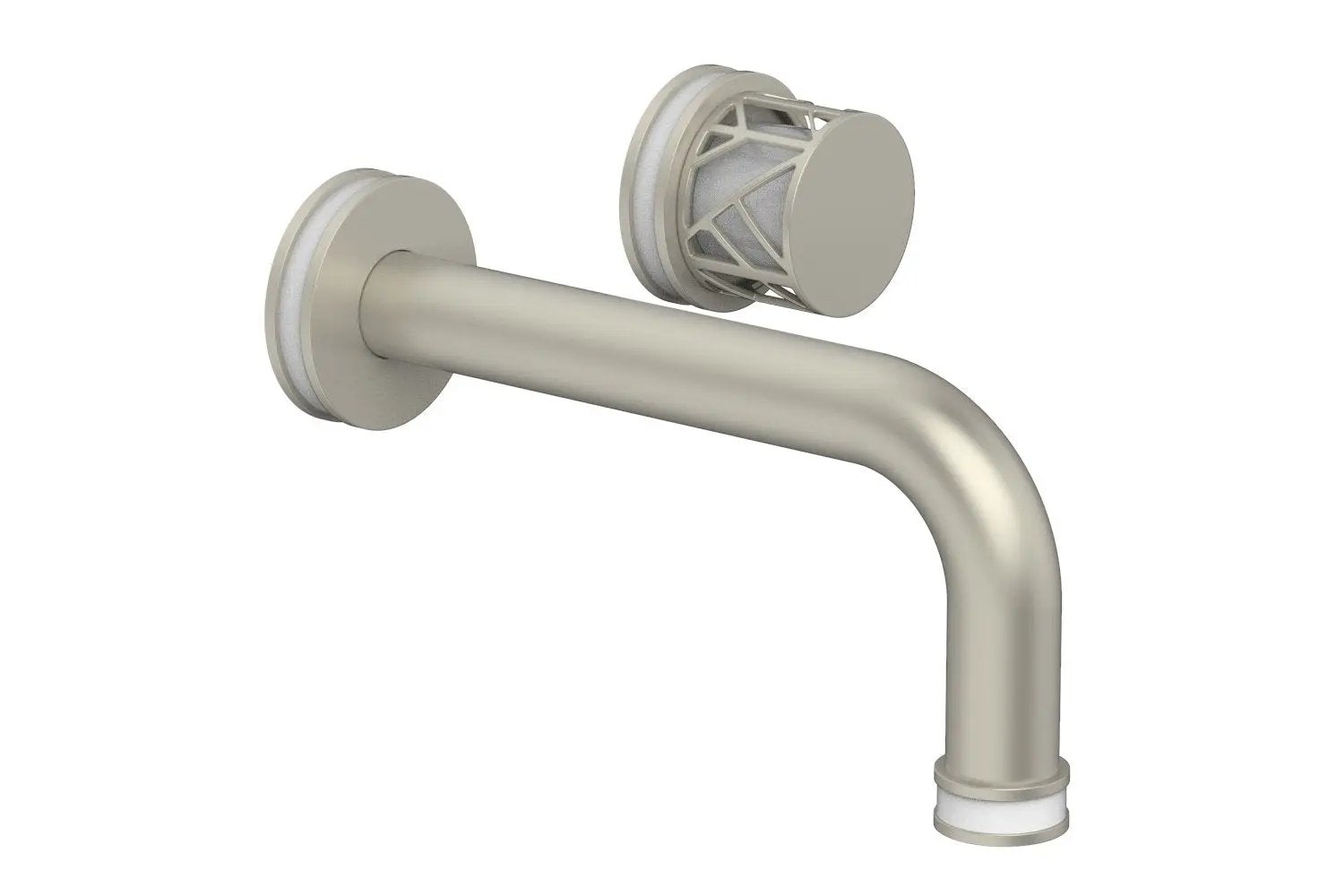Phylrich JOLIE Single Handle Wall Lavatory Set - Round Handle "White" Accents by Phylrich