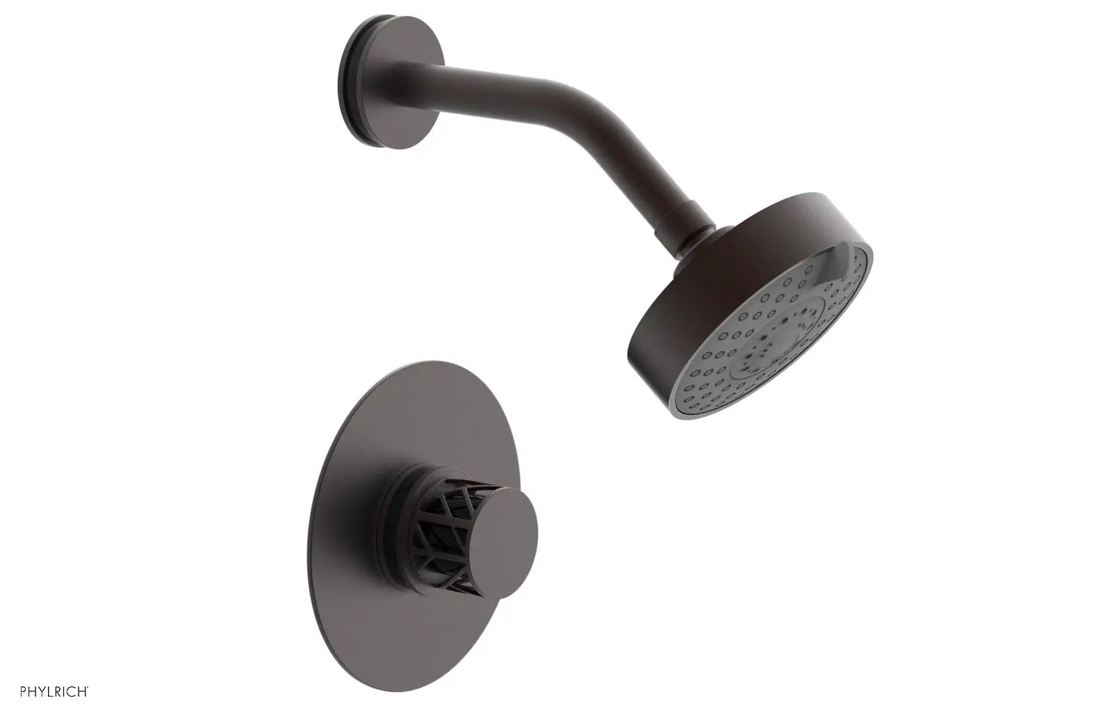 Phylrich JOLIE Pressure Balance Shower Set - Round Handle with "Black" Accents by Phylrich