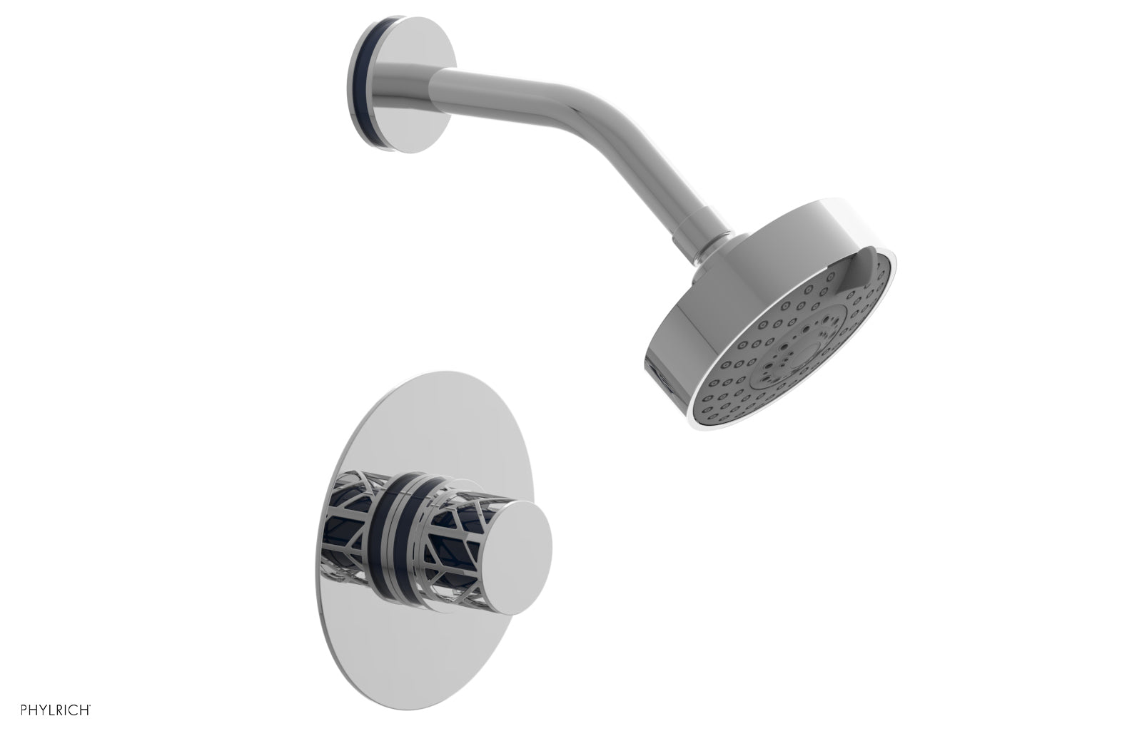 polished chrome shower set