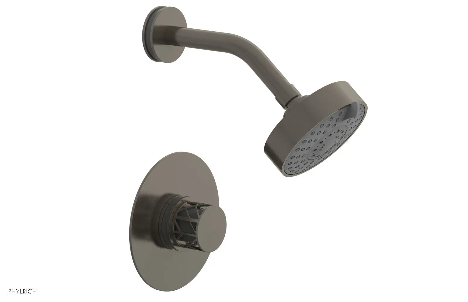 Phylrich JOLIE Pressure Balance Shower Set - Round Handle with "Grey" Accents by Phylrich