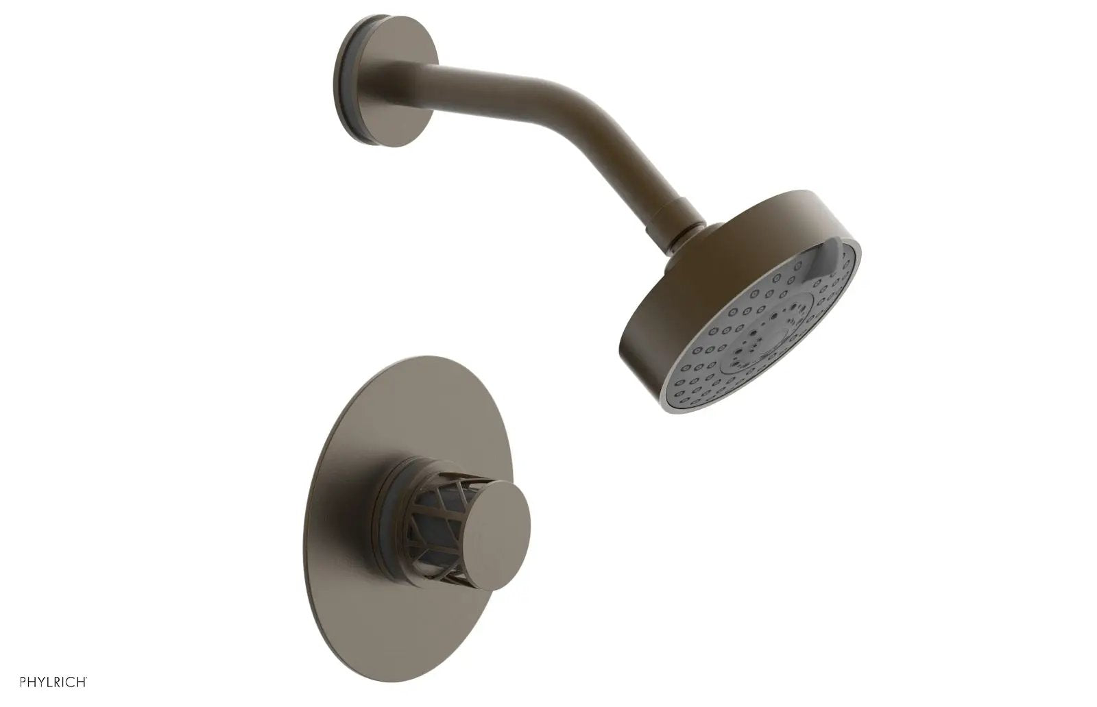 Phylrich JOLIE Pressure Balance Shower Set - Round Handle with "Grey" Accents by Phylrich