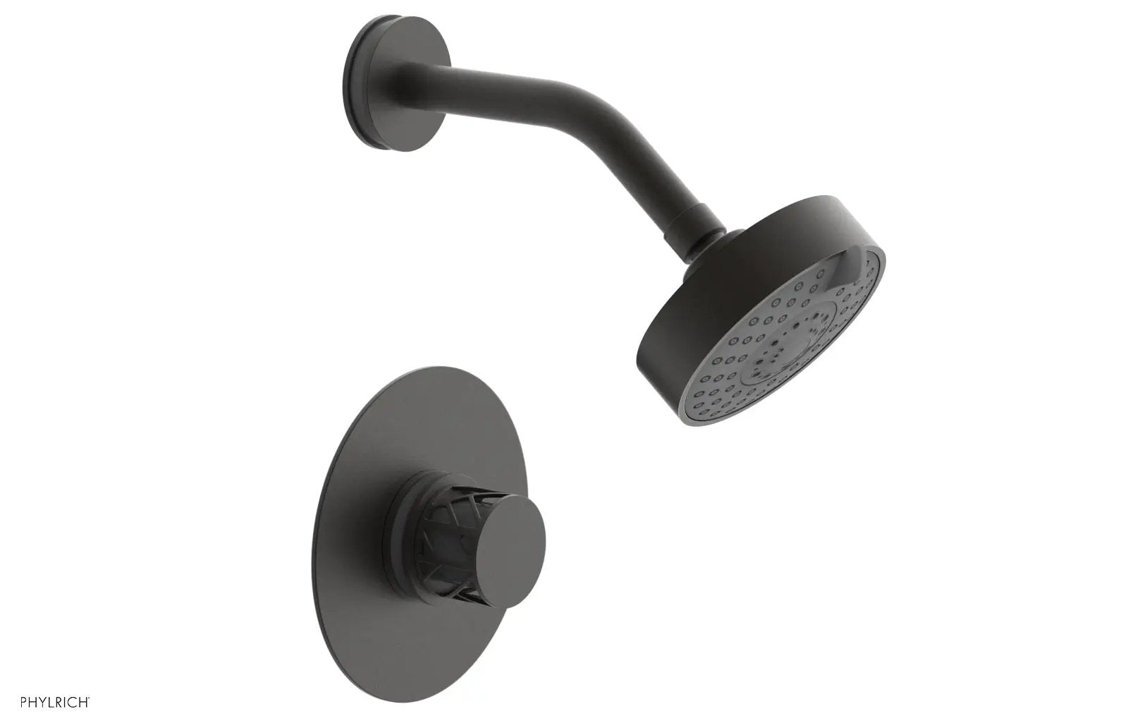 Phylrich JOLIE Pressure Balance Shower Set - Round Handle with "Grey" Accents by Phylrich