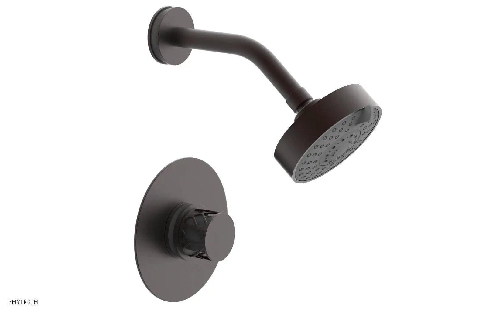 Phylrich JOLIE Pressure Balance Shower Set - Round Handle with "Grey" Accents by Phylrich