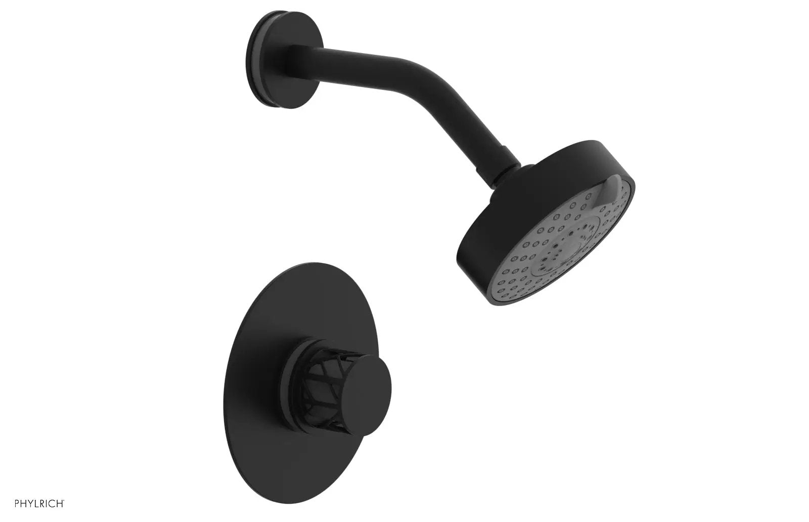 Phylrich JOLIE Pressure Balance Shower Set - Round Handle with "Grey" Accents by Phylrich