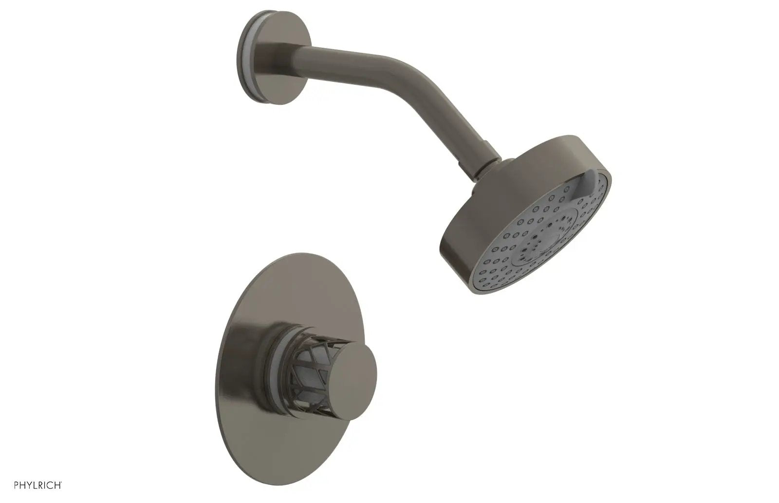 Phylrich JOLIE Pressure Balance Shower Set - Round Handle with "White" Accents by Phylrich