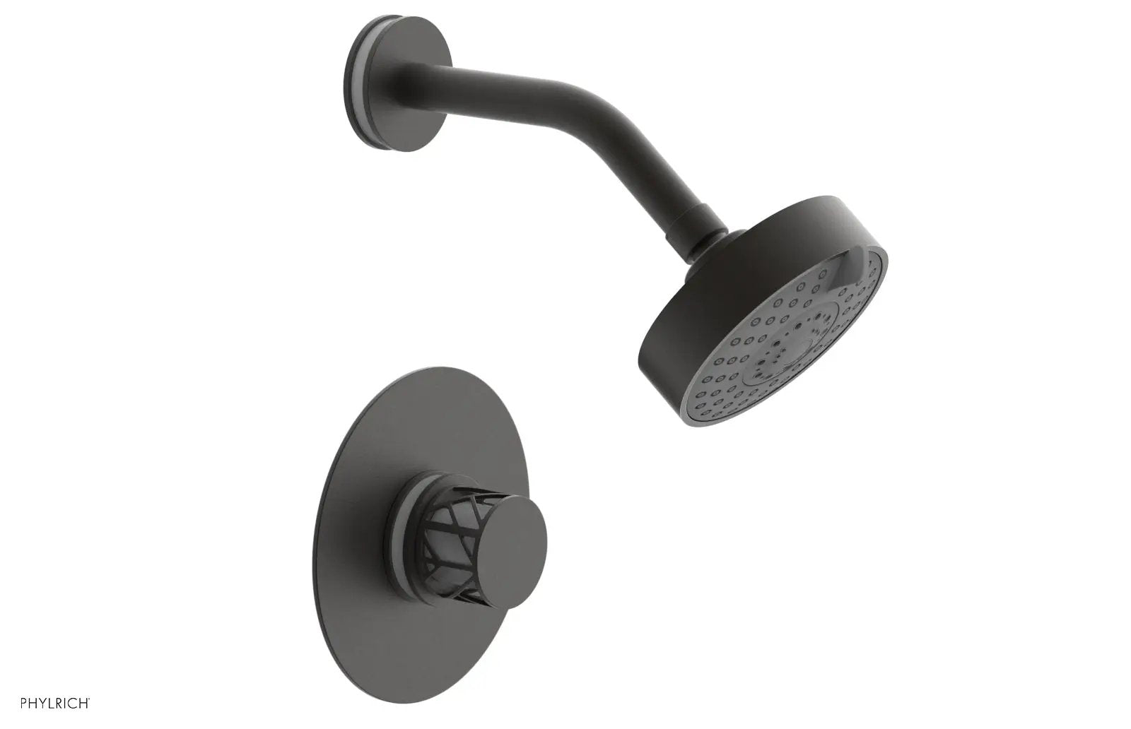 Phylrich JOLIE Pressure Balance Shower Set - Round Handle with "White" Accents by Phylrich