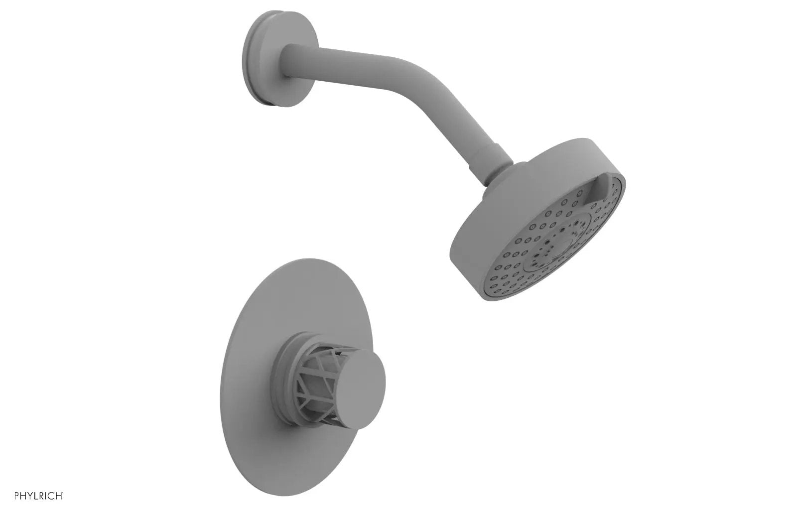 Phylrich JOLIE Pressure Balance Shower Set - Round Handle with "White" Accents by Phylrich