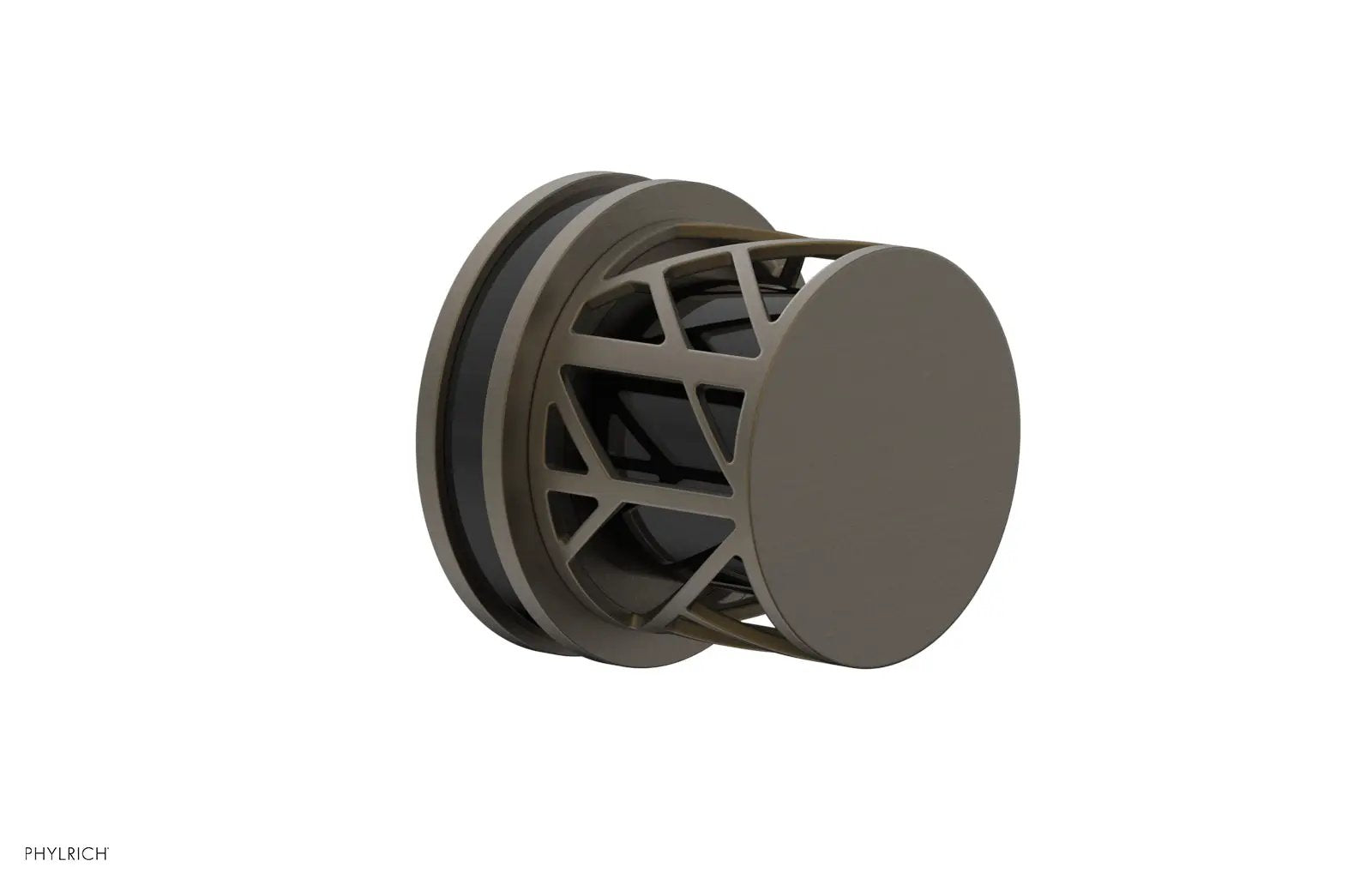 Phylrich JOLIE Volume Control/Diverter Trim - Round Handle with "Black" Accents by Phylrich