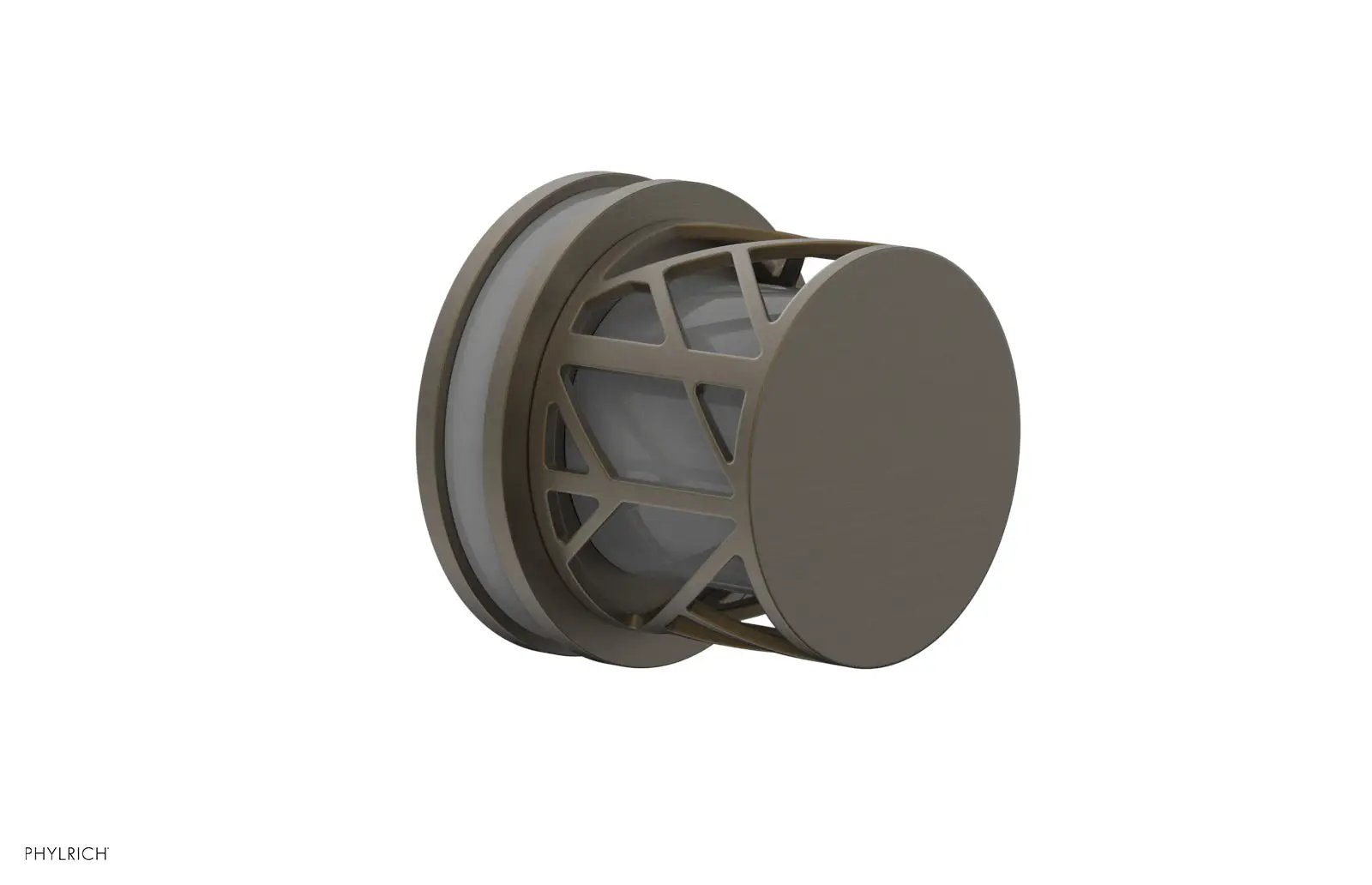 Phylrich JOLIE Volume Control/Diverter Trim - Round Handle with "Grey" Accents by Phylrich