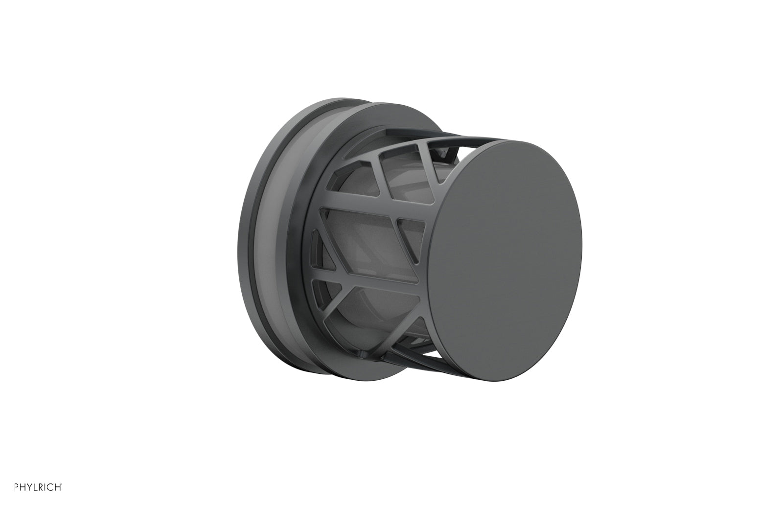 Phylrich JOLIE Volume Control/Diverter Trim - Round Handle with "Grey" Accents