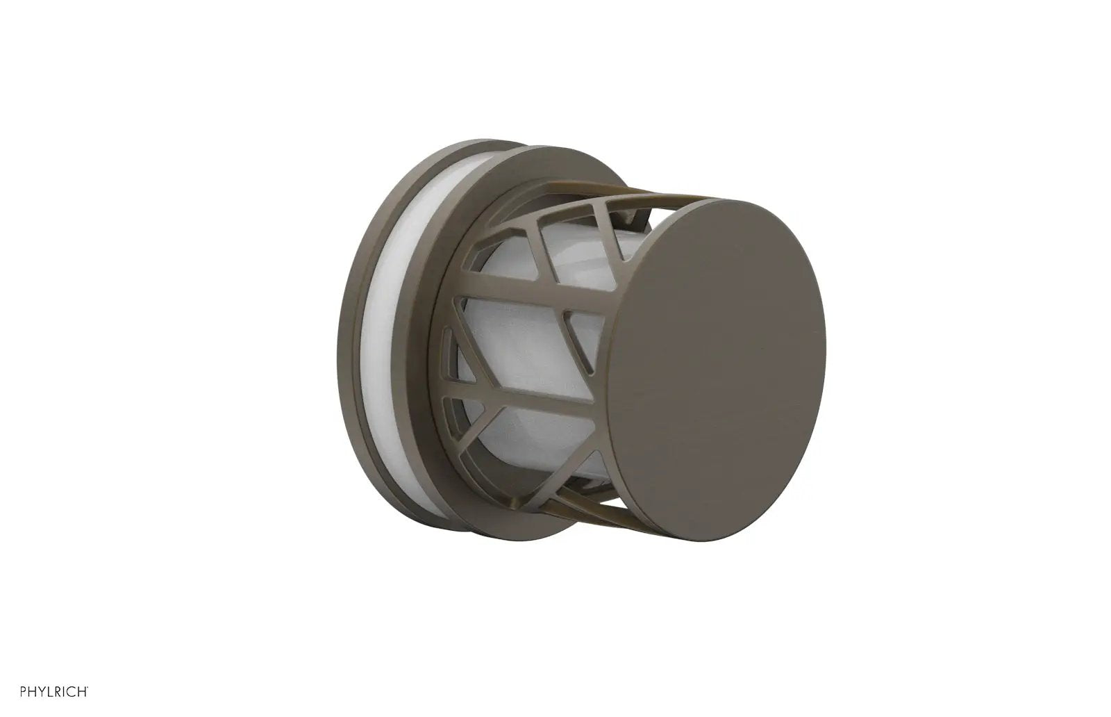 Phylrich JOLIE Volume Control/Diverter Trim - Round Handle with "White" Accents by Phylrich