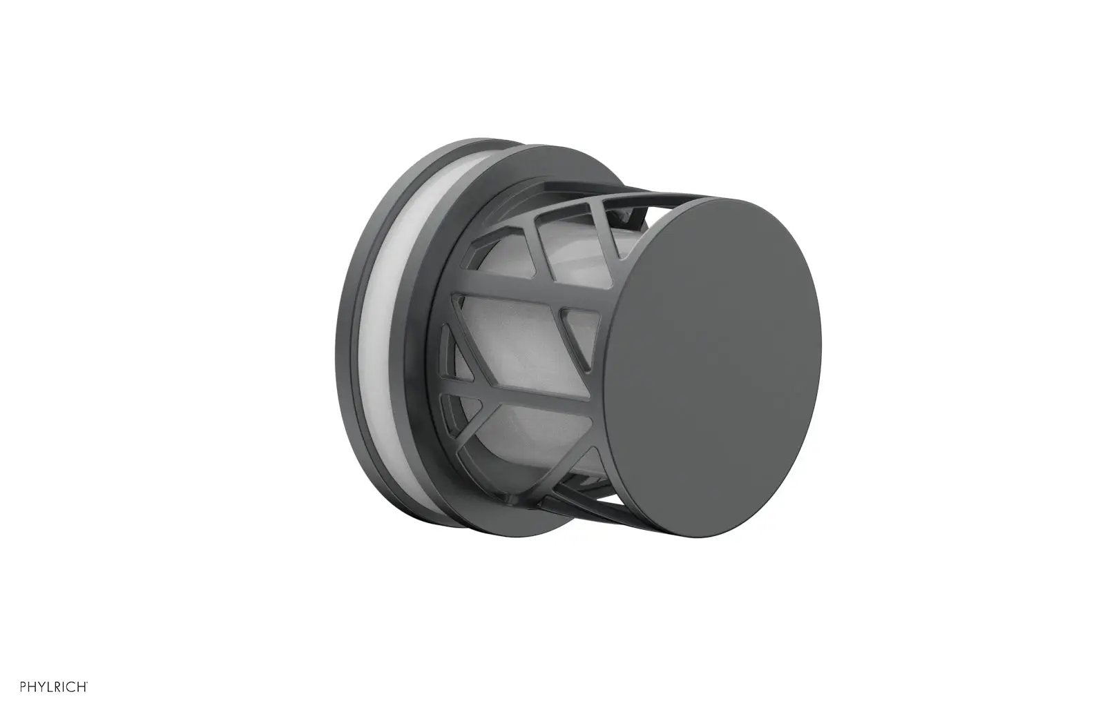Phylrich JOLIE Volume Control/Diverter Trim - Round Handle with "White" Accents by Phylrich