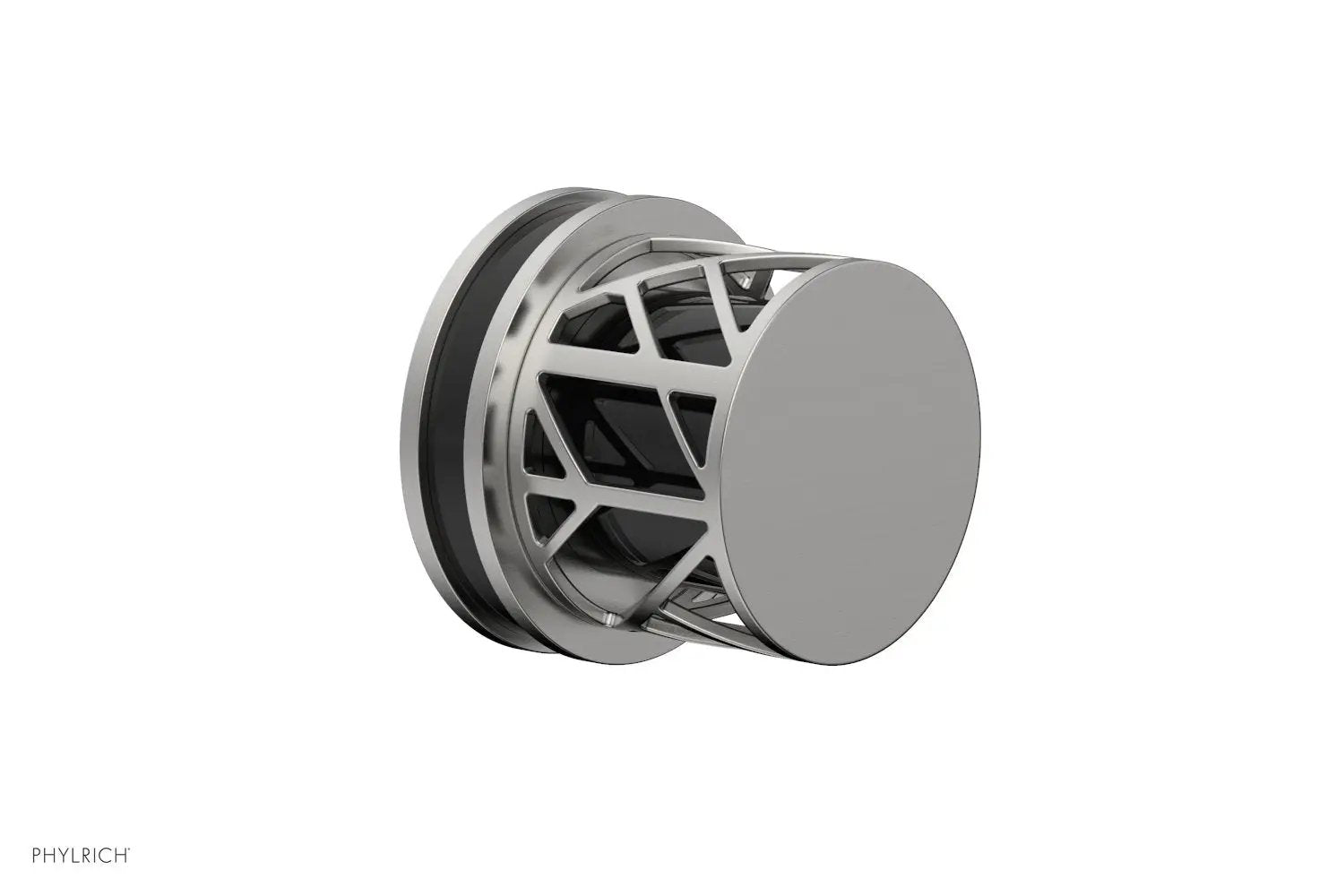 Phylrich JOLIE Volume Control/Diverter Trim - Round Handle with "Black" Accents by Phylrich