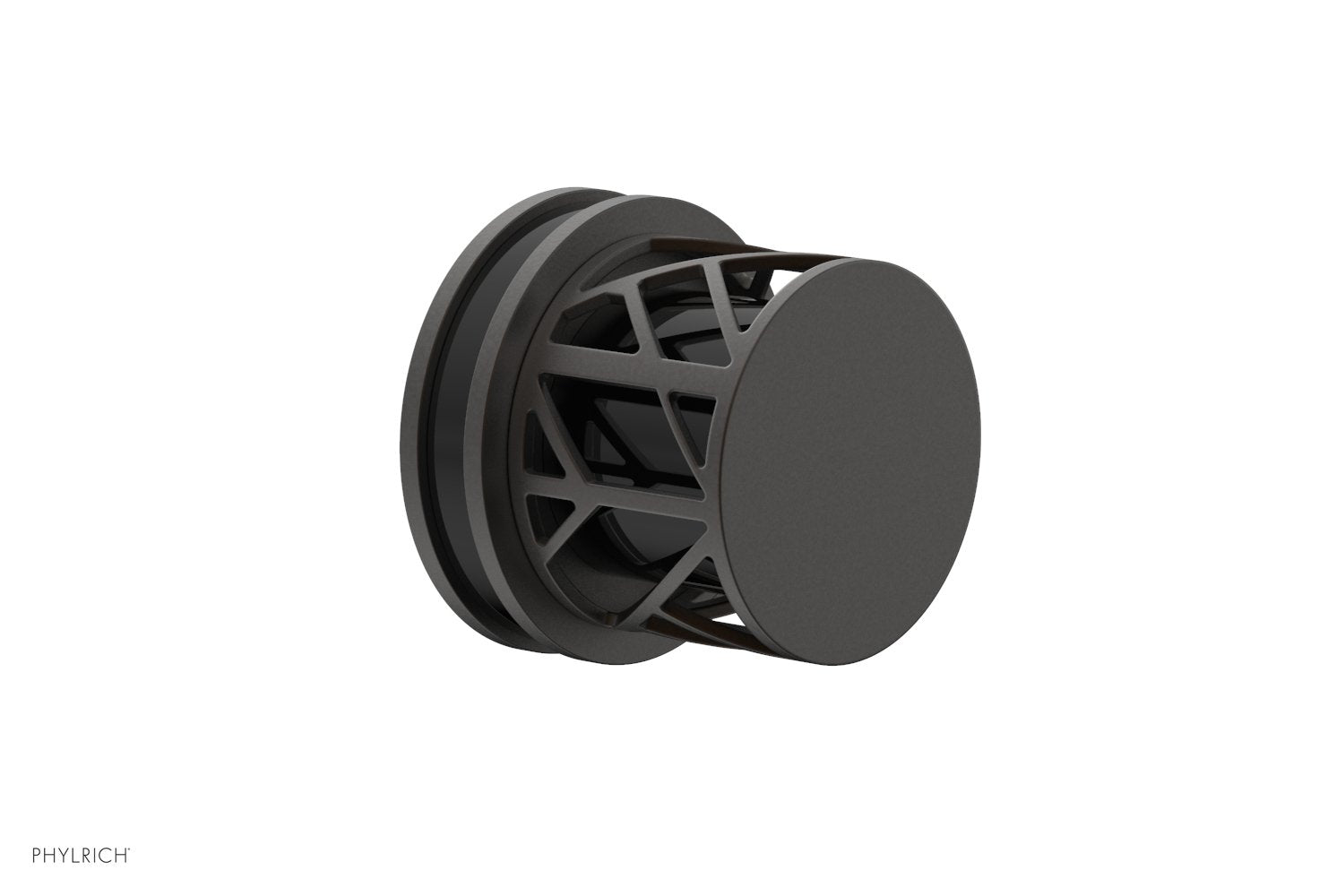 Phylrich JOLIE Volume Control/Diverter Trim - Round Handle with "Black" Accents