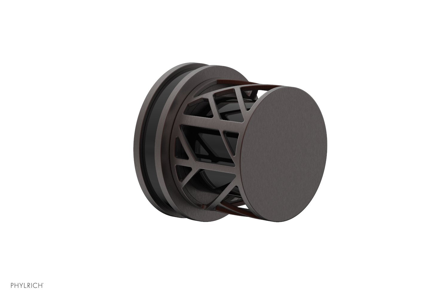 Phylrich JOLIE Volume Control/Diverter Trim - Round Handle with "Black" Accents