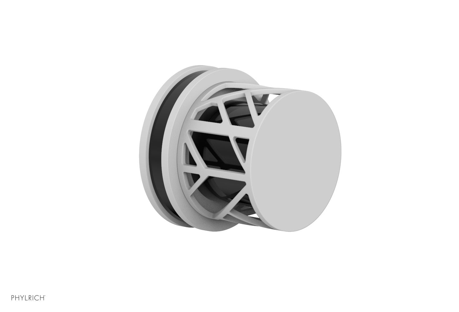 Phylrich JOLIE Volume Control/Diverter Trim - Round Handle with "Black" Accents
