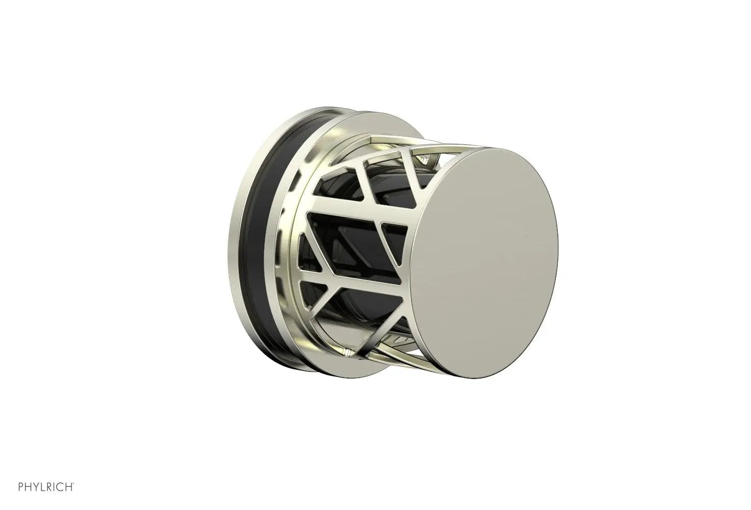 Phylrich JOLIE Volume Control/Diverter Trim - Round Handle with "Black" Accents by Phylrich