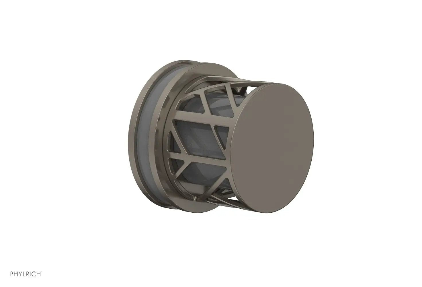Phylrich JOLIE Volume Control/Diverter Trim - Round Handle with "Grey" Accents by Phylrich
