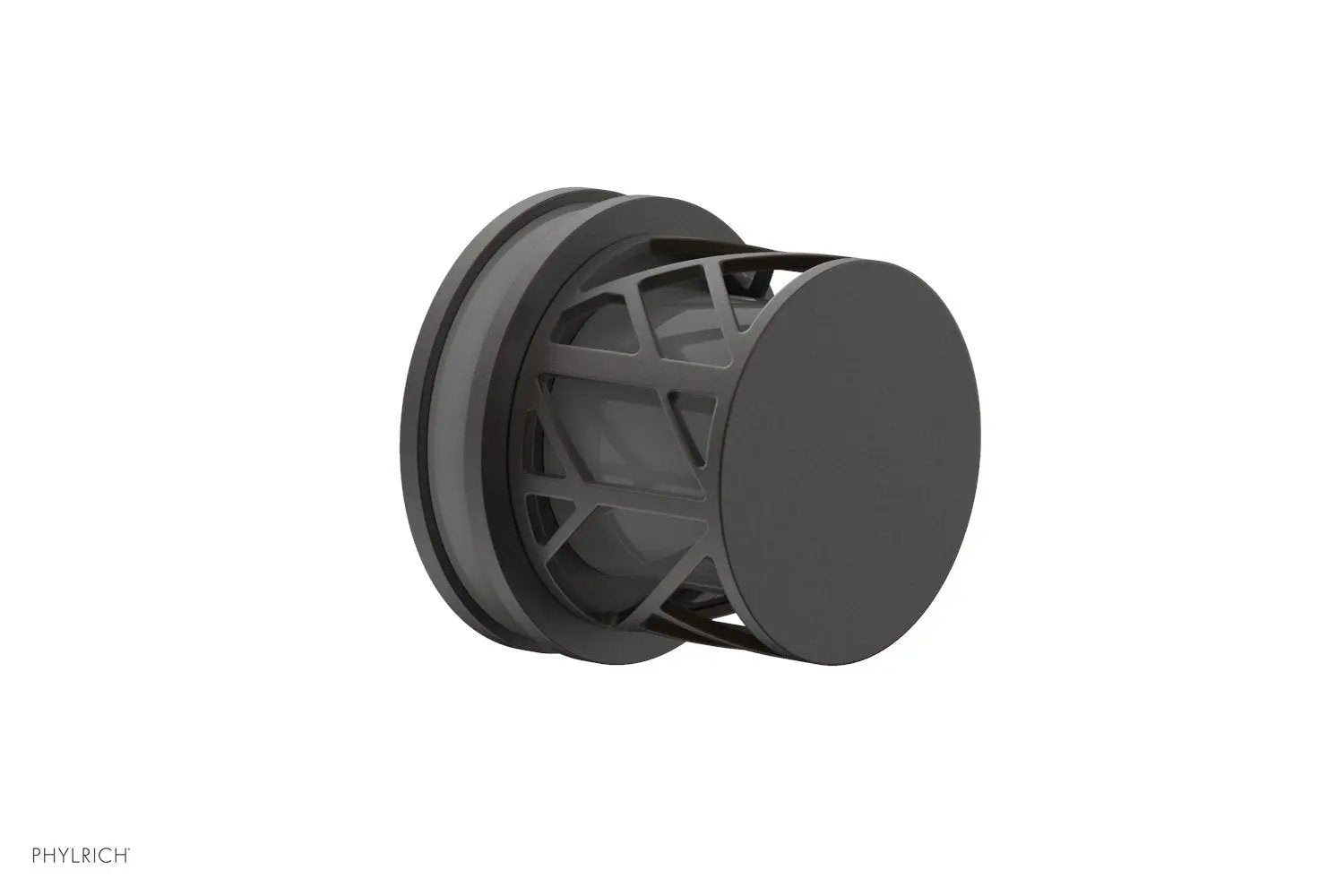 Phylrich JOLIE Volume Control/Diverter Trim - Round Handle with "Grey" Accents by Phylrich