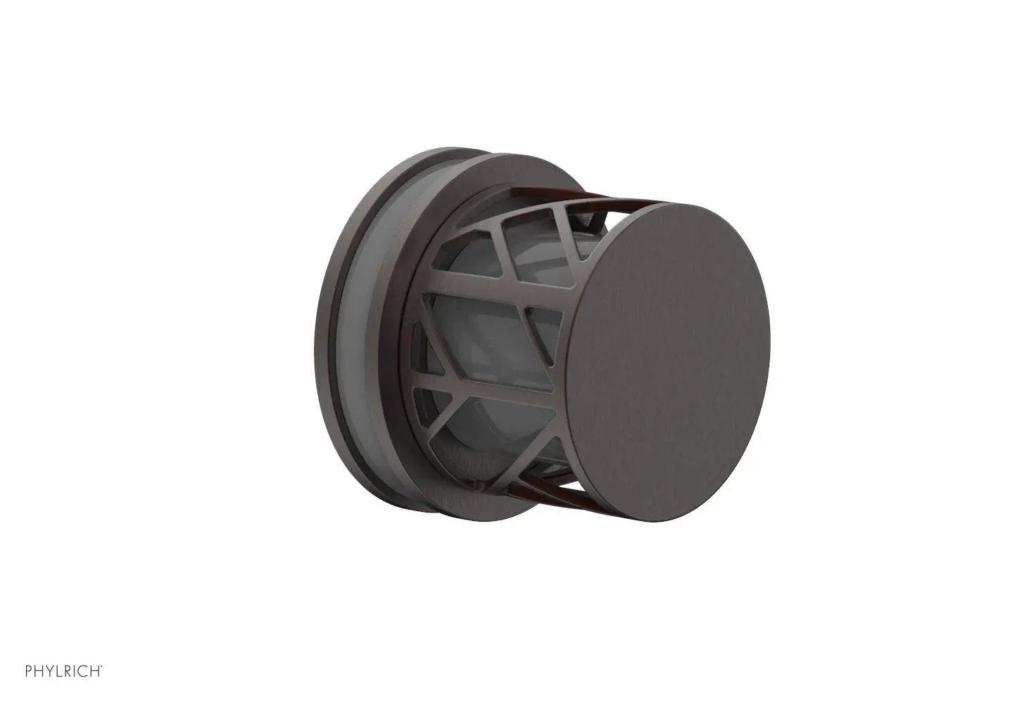 Phylrich JOLIE Volume Control/Diverter Trim - Round Handle with "Grey" Accents by Phylrich