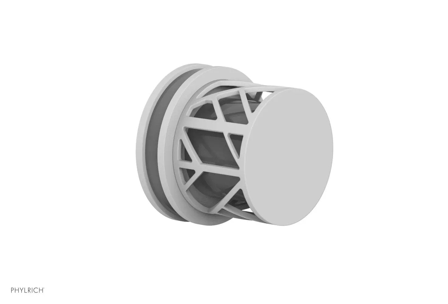 Phylrich JOLIE Volume Control/Diverter Trim - Round Handle with "Grey" Accents by Phylrich